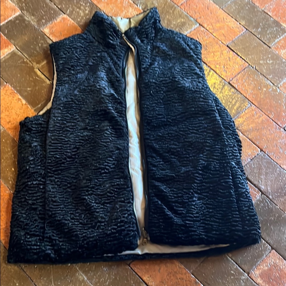WOMEN LARGE VEST black/khaki reversible 2059